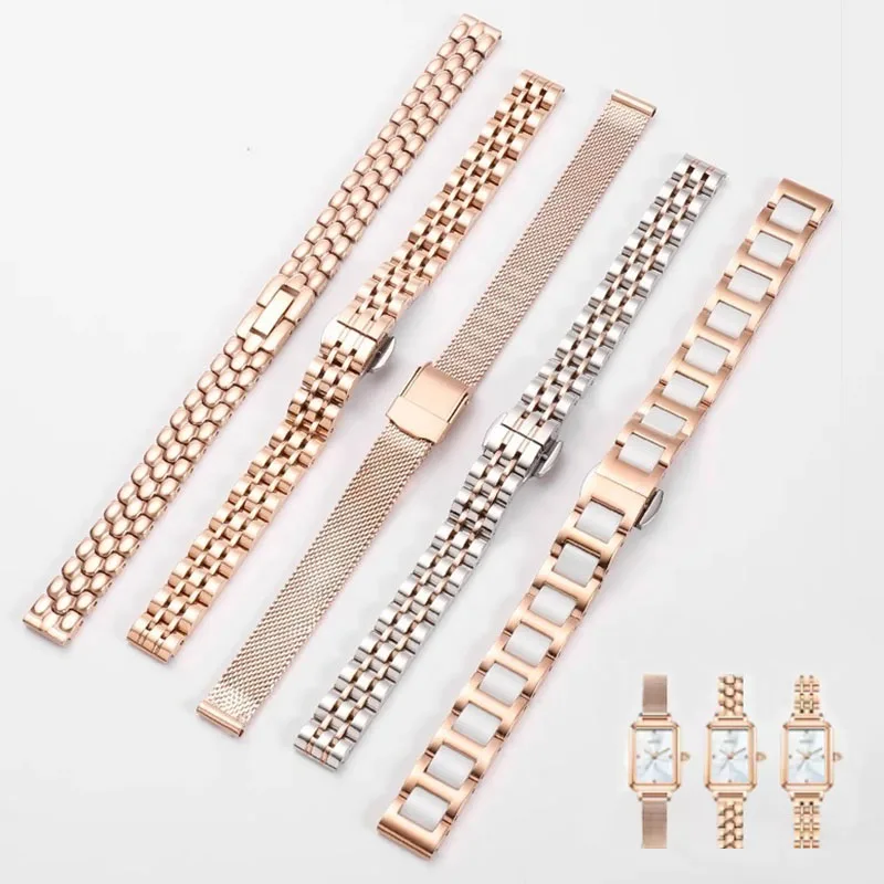 

Ultra-thin Watch Strap Women's Ladies Metal Steel Bracelet Mesh Belt Small Size Ceramic Watch Chain 6mm 8mm 10mm 12mm 14mm 16mm
