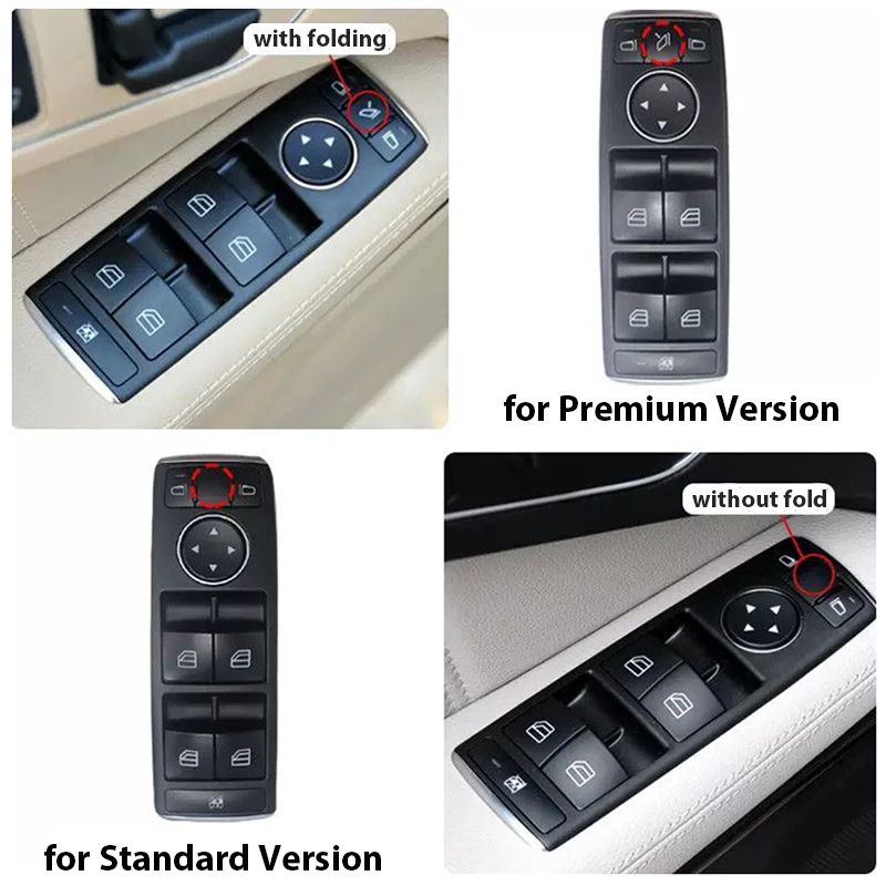 Window Regulator Button 2049055402 Front Left Side Electric Door Window Switch Lift Panel For Mercedes Benz X204/W204/W212/W207