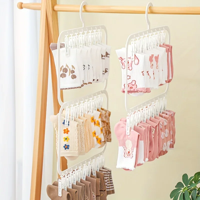 Single/double Layer Multi-functional Drying Rack Space Saving Socks Underwear Baby Drool Towel Household Organizing Storage Rack