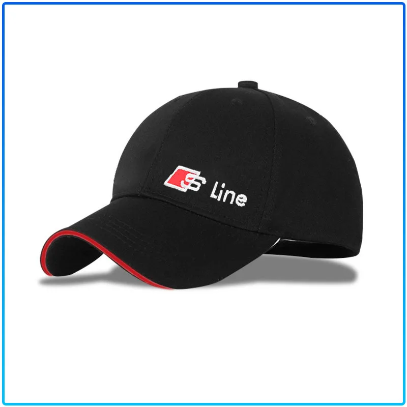 Car Logo Emblems Baseball Cap Outdoor Sports Sun Hat For Audi A4 A3 A5 A6 A7 A8 Q3 Q5 Q7 Q8 B5 B6 B7 B8 B9 Q7 8P 8V 8L