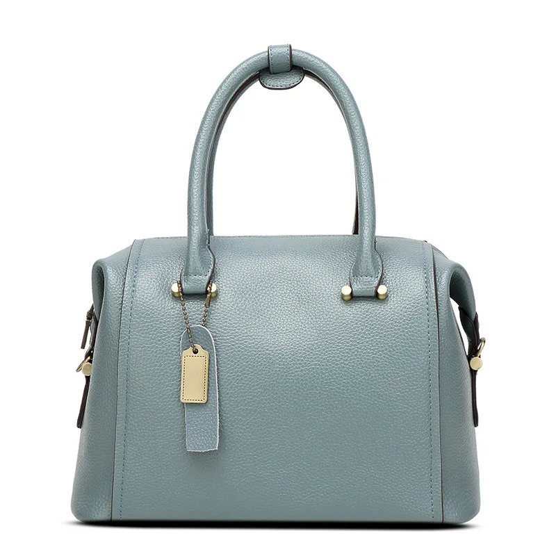 Women's Tote Handbag PU Leather Solid Color Boston Shoulder Bag Simple Casual Classic Satchel Female High Quality Crossbody Bag