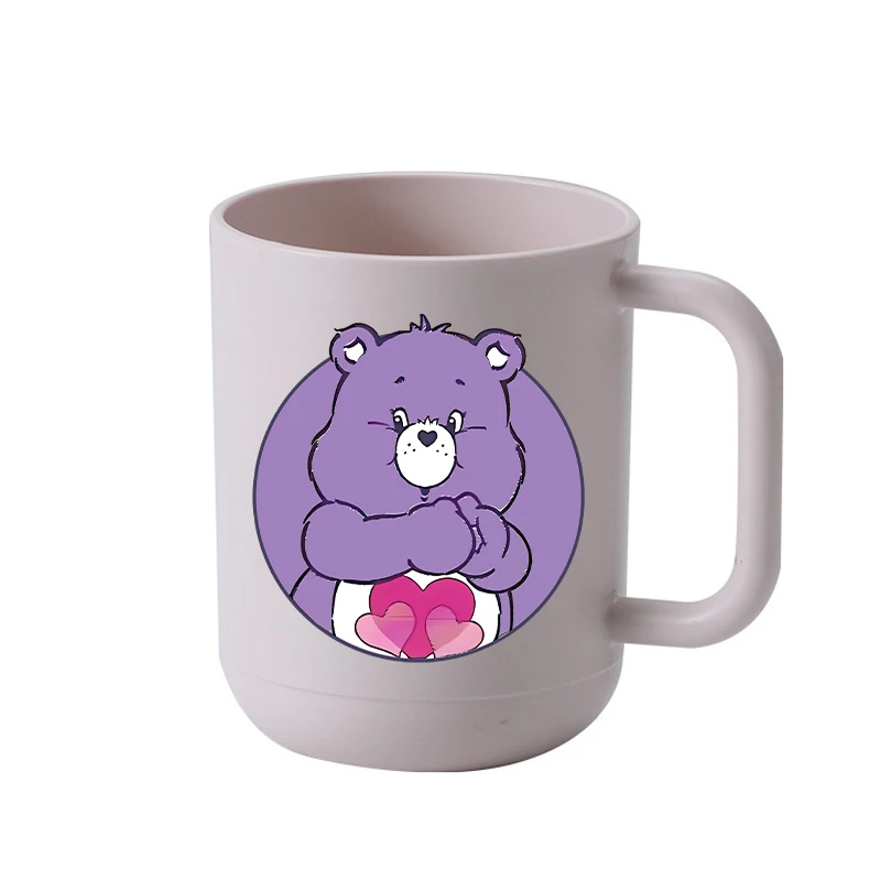Kawaii Care Bears Toothbrush Cup Couple Gargle Water Cups Girls Boy Home Brush Teeth Mug Bathroom Accessories Kids Birthday Gift