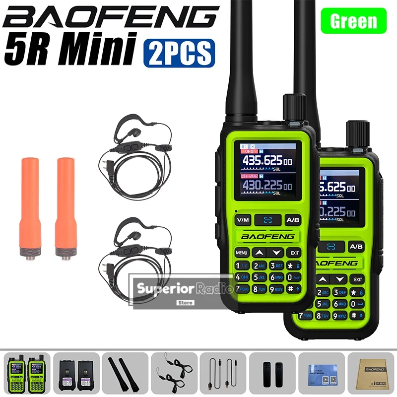 UV-5R ミニ Baofeng トランシーバー Bluetooth グリーン USB-C