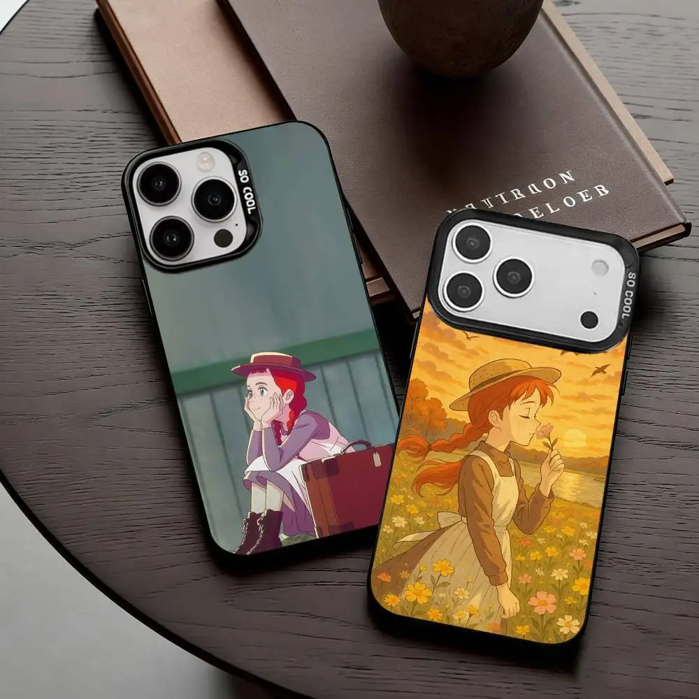 

A-Anne of Green G-Gables Cute Phone Case For iPhone17,16,15,14,13,12,11 Plus,Pro Max Black Candy silver phone case