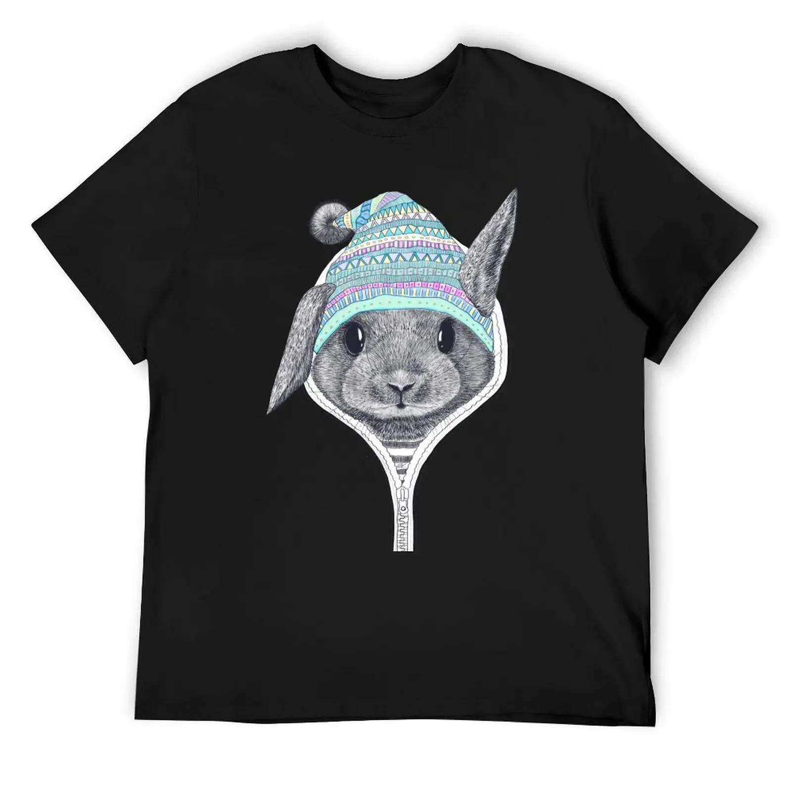 

The Rabbit in hood T-Shirt cheap stuff plus sizes cute tops tee shirts for men