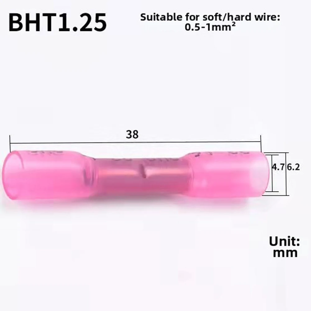 100Pcs #10 Insulated Ring Terminals 22-16 AWG Tinned Copper Crimp Connectors For Electrical, Automotive & Industrial Wiring