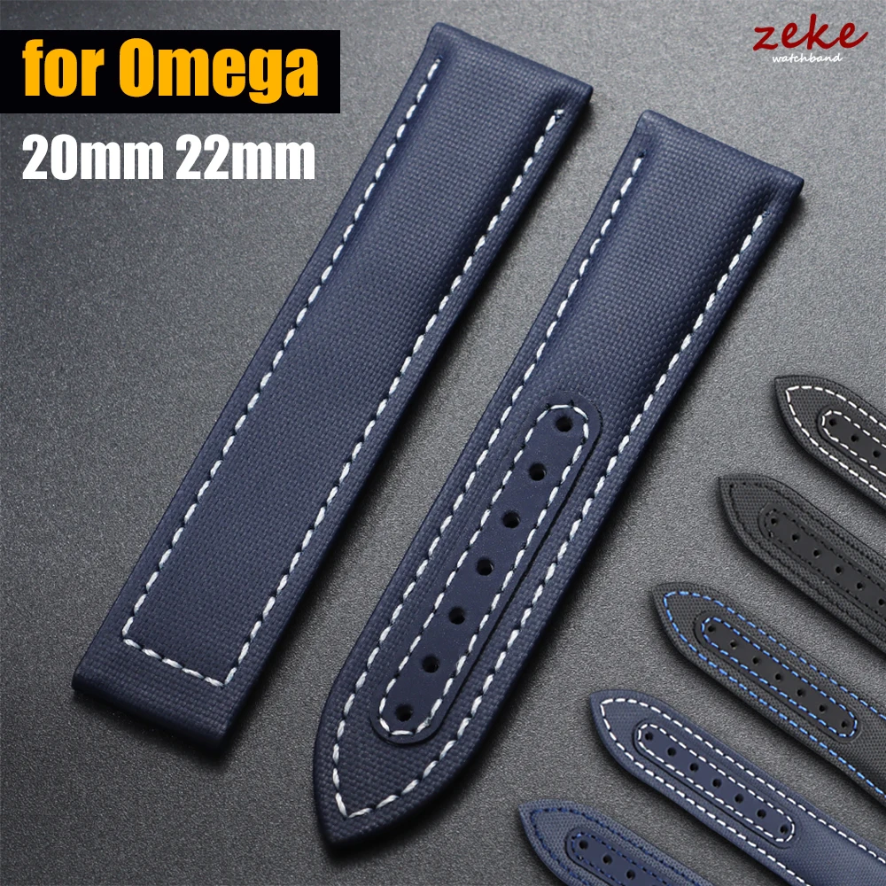20mm 22mm Universal Nylon Armband Wasserdicht Segeltuch Uhrenarmband für Omega Sport Armbänder Gürtel für Männer Frauen Zubehör
