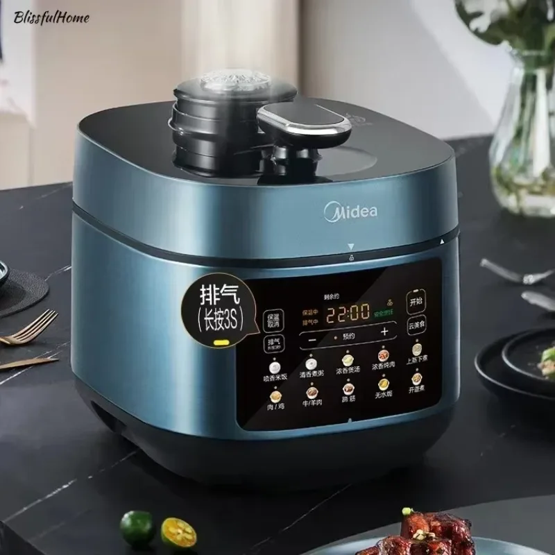 New electric pressure cooker. Household. Intelligent. Doubles as rice cooker. Cooks rice and soup.