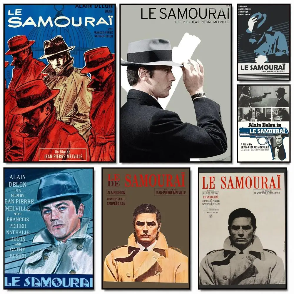 classic movie L-Le Samourai-I Poster Removable Wall Sticker for Home Cafe Bar Office Interior Decor