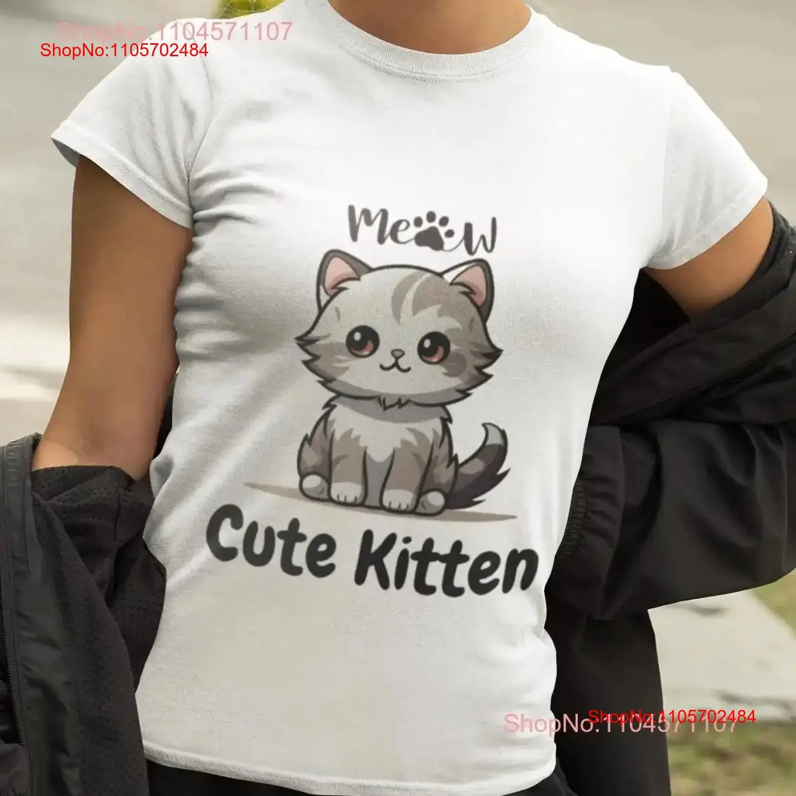 Cute Kitten Heavy Cotton T Shirt Purrfect for Cat Lovers Casual Wear Birthday Animal Lover Apparel Meow vintage Washed Soft