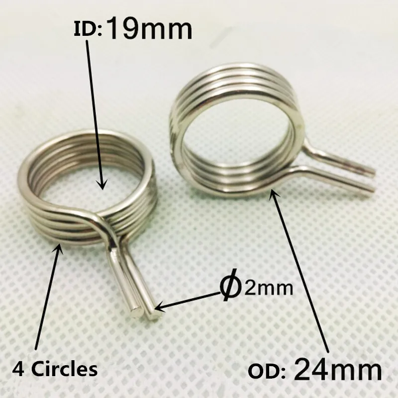 5pcs Automatic Reset Spring 2MM Dia. 4 Circles 19mm ID 2mm OD Anti-explosion Marine knob For Change-over Switch LW5D-16LW95-16