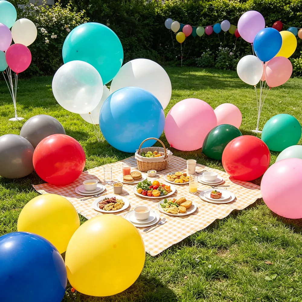 

18/36 Inch Large Colorful Latex Balloons Thick Round Helium Balloons for Birthday Wedding Baby Shower Gender Reveal Party Decor