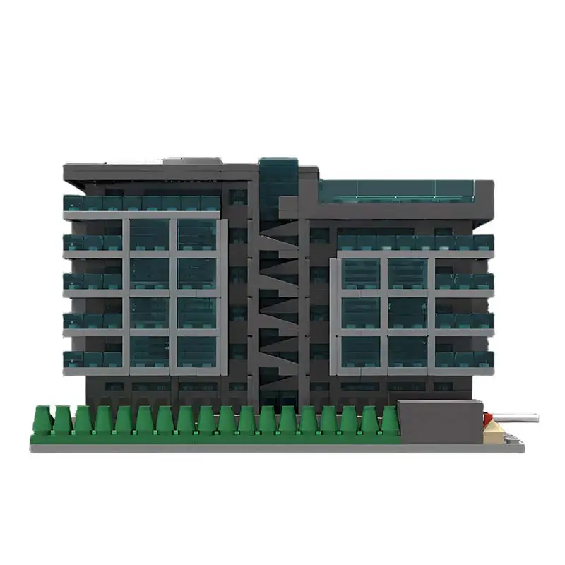 새로운 사무실 건축 블록 모델 도시 스트리트 뷰 창의적인 벽돌 조립 교육용 장난감/어린이 소년을위한 선물