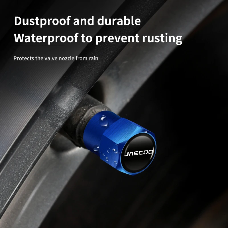 4Pcs Car Wheel Tire Valve Caps Tyre Rim Stem Dustproof Covers For Chery JAECOO J5 E5 J6 J7 J8 Tansuo 06 Exterior Accessories