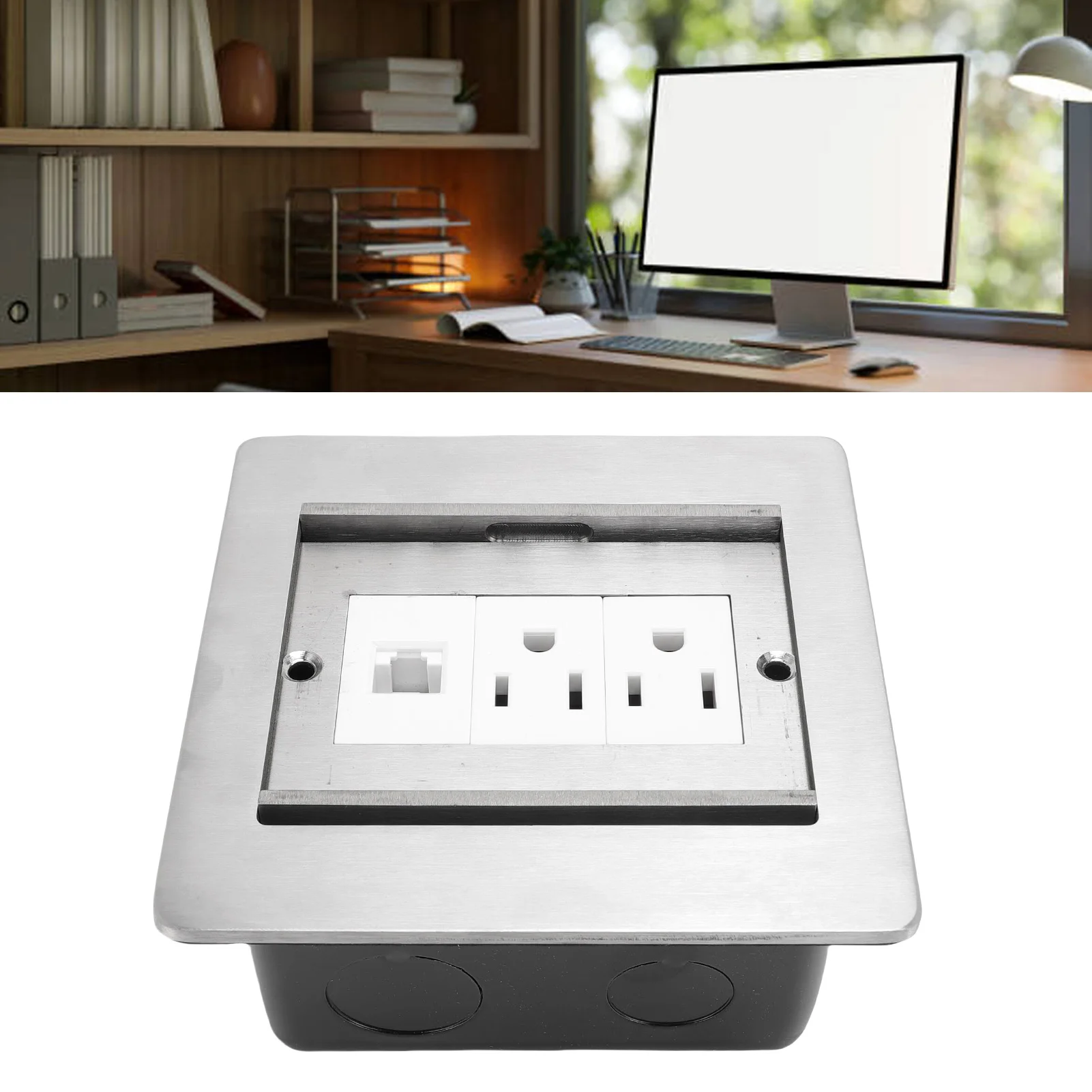 

Напольная розетка Встраиваемая напольная розетка 2 х 3 зубца и порт LAN Раздвижная дверь Встроенная напольная розетка для кухни Гостиная