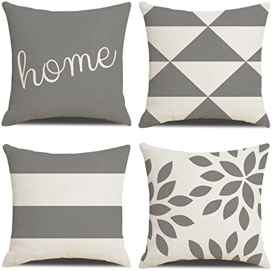 Cushion cover 45x45 cm square geometric modern gray decorative cushion cover for pillows living room sofa home decor