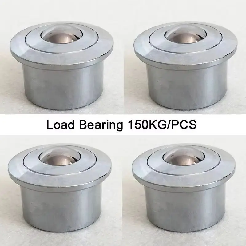 4PCS Heavy Precision Conveying Universal Ball Bearing Transfer Unit Conveyor Rollers Casters Bull's Eye Wheel Loading 150KG/PCS