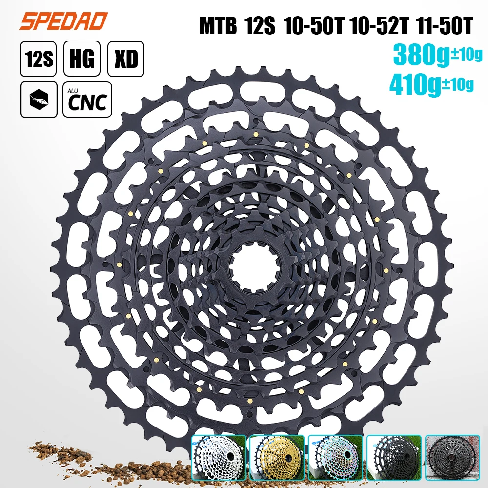 

SPEDAO MTB Bike Cassettes 10-50T/11-50T/10-52T 12 Speed Bicycle Cassette Full CNC XD HG 12s Flywheels MTB Cycling Parts