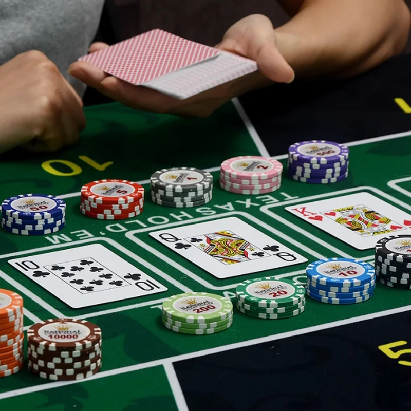 50 fichas de póquer de cerámica Texas Hold'em, fichas de póquer de cerámica, fichas de Mahjong, juegos de mesa