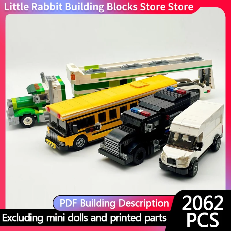 Speed Racing Car Model MOC Building Bricks Service Vehicle Pack Modular Technology Children Holiday Gifts Assemble Toys Suit