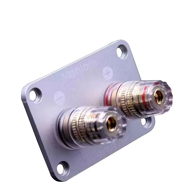 Audio Speaker Binding Post, Cristal Cobre Puro, Fiação Caixa Terminal, Banana Plug Connector, HiFi Amplificador, DAC, 2-Way