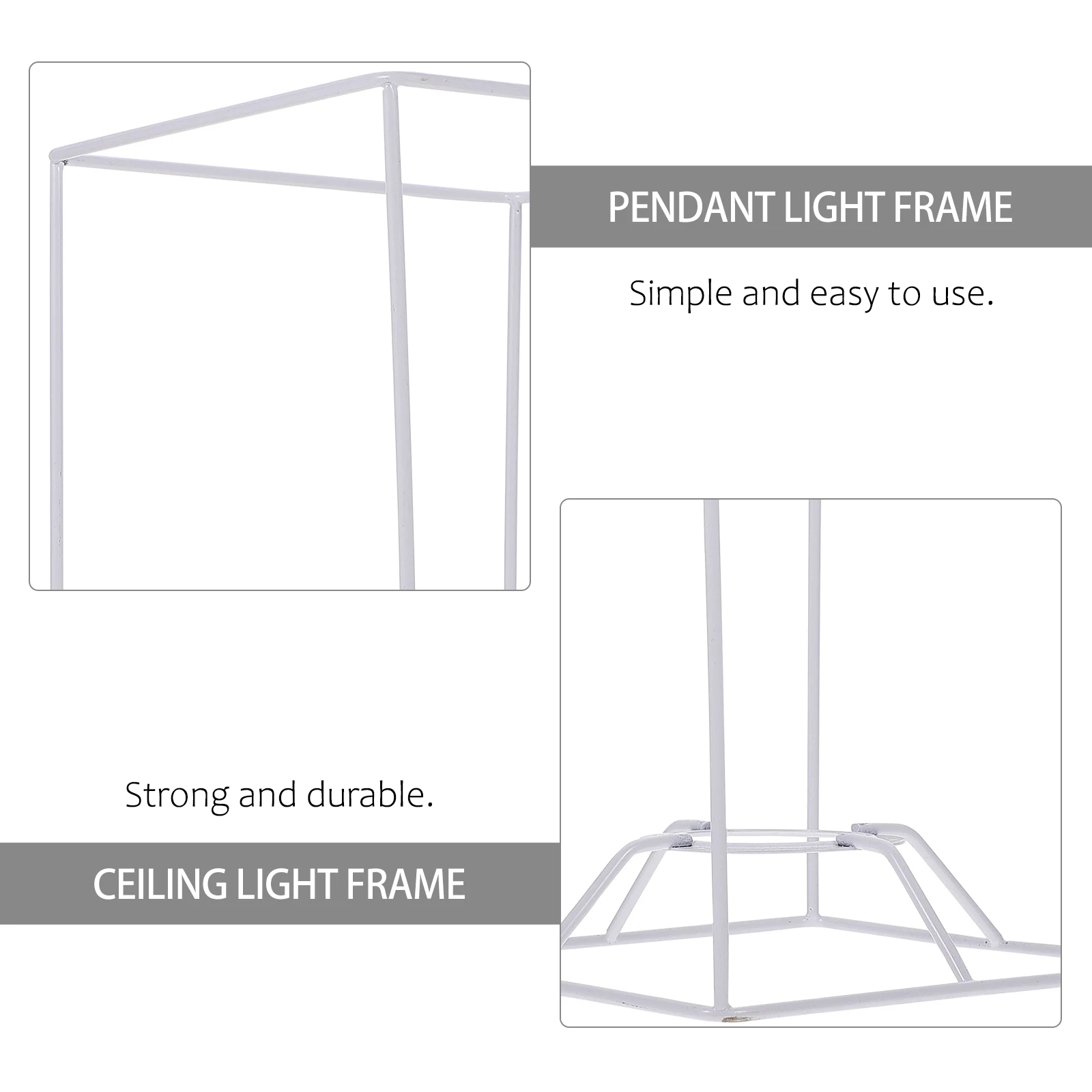 

DIY Lampshade Frame Pendant Light Ceiling Fixture Iron Hanging Frames for Table Lamps Chandeliers Craft Projects Sturdy