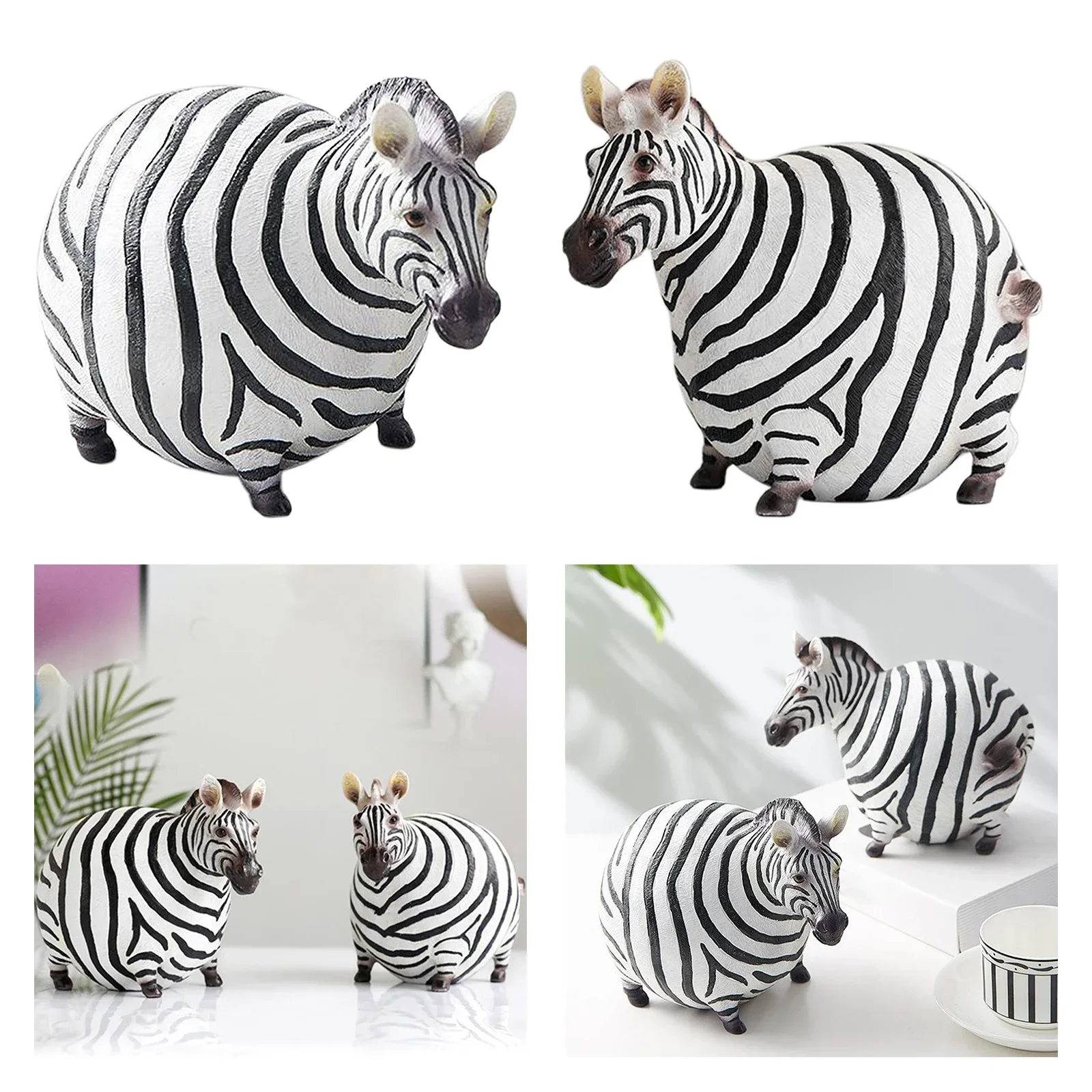 

Nordic Simple Animal Fat Zebra Statue Zebra Animal Decoration Children's Room Decoration Home Decoration Office Decoration