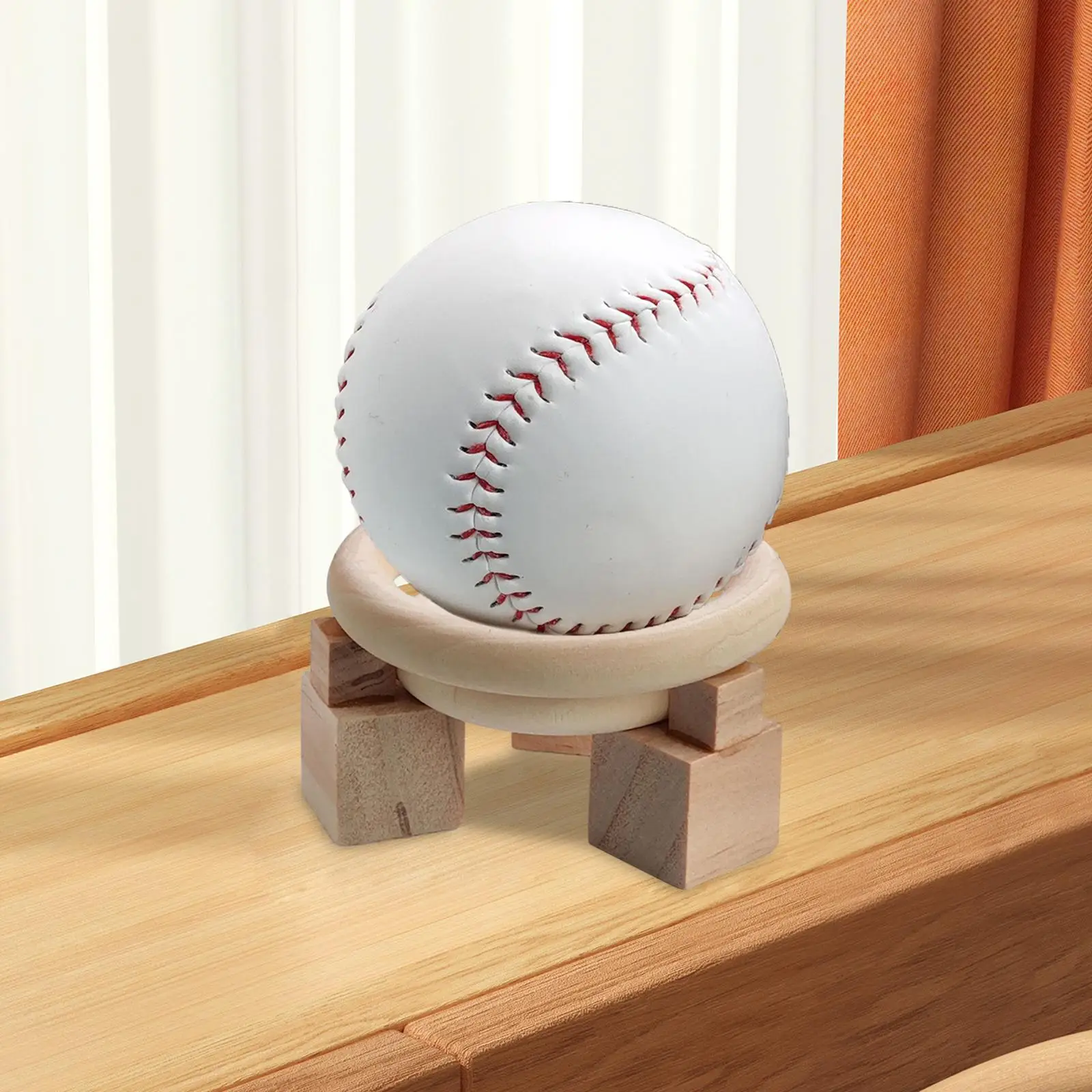 Baseball Display Stand Table Centerpieces Small Ball Stand Holder Wooden Souvenir Ball Support Holder for Softball Baseball