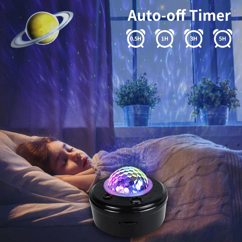 HCWE Smart Star Led Night Starry Projector Light Laser Sky Star Projector Bt Music Speaker Projector With Remote Control
