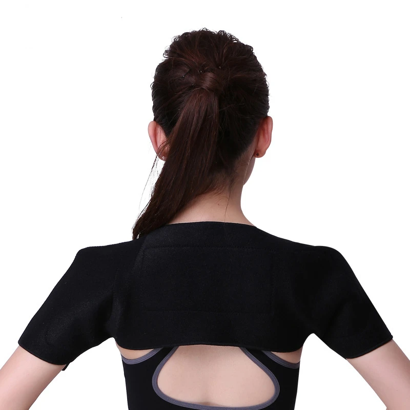 Double Shoulder Brace Self-Heating Shoulder Support Wrap Pain Relief Arthritis Neoprene Back Shoulder Pad Protector Unisex