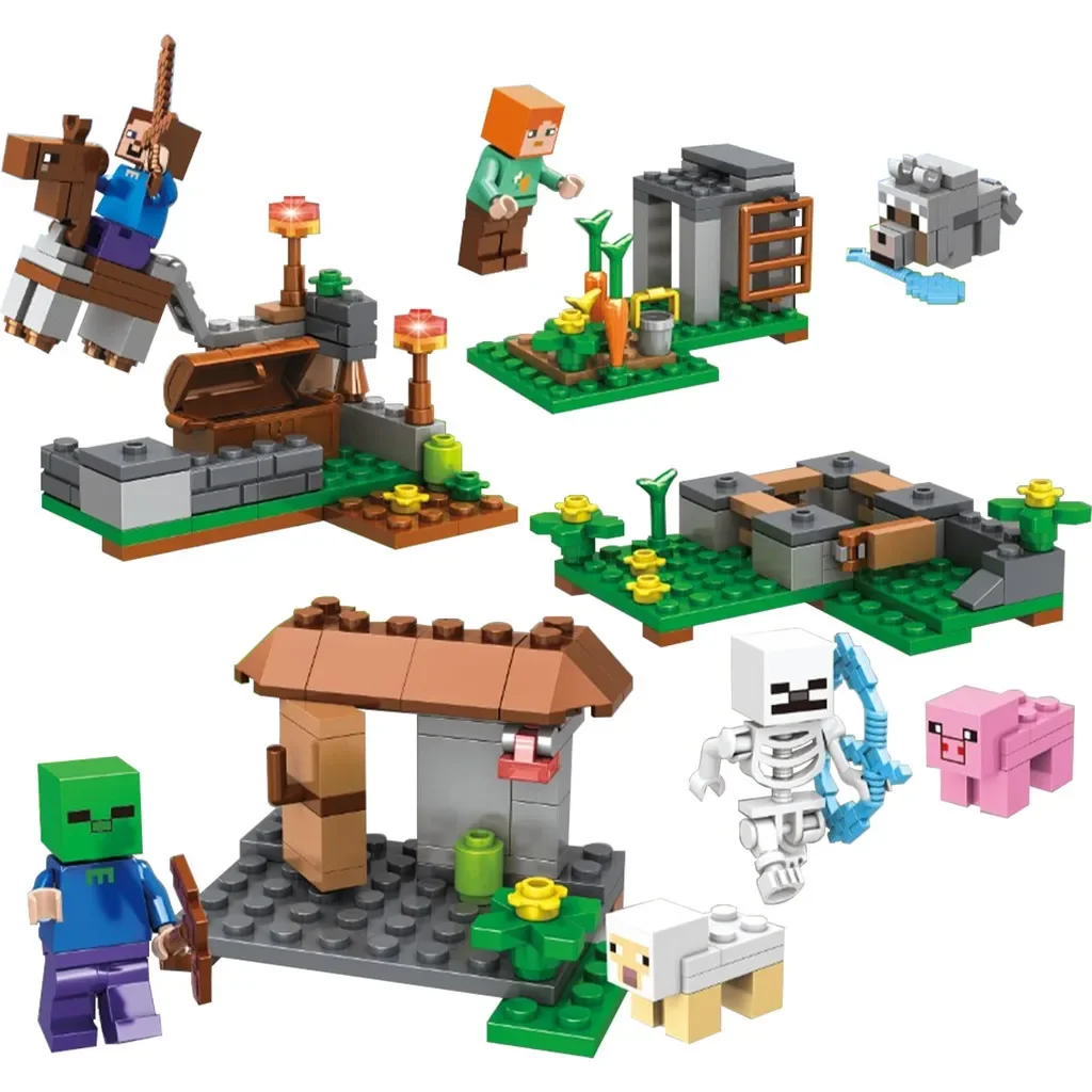 4In1 Small Farm Building blocks assembly Educational Toys for Children birthday Gift image 2