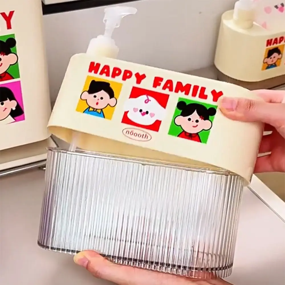 

Дозатор для мыла для рук 2-в-1, герметичный, с губчатой салфеткой, ручной пресс, коробка для мыла, насос для мыла для рук, тип пресса, двойной дозатор мыла