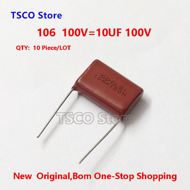 106K  10UF 100V CL21 P22.5MM   DIP  Capacitor  (10Piece/LOT)