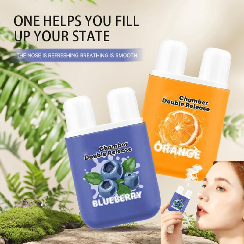 Refreshing Fruits Scent Nasal Inhalation Stick Relieve Drowsiness Portable Aroma Inhaler For Daily Travel Work Fatigue Recovery