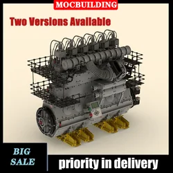 Technology 2- Marine Diesel Engine Generator Model Assembly Building Block MOC Electric Collection Series
