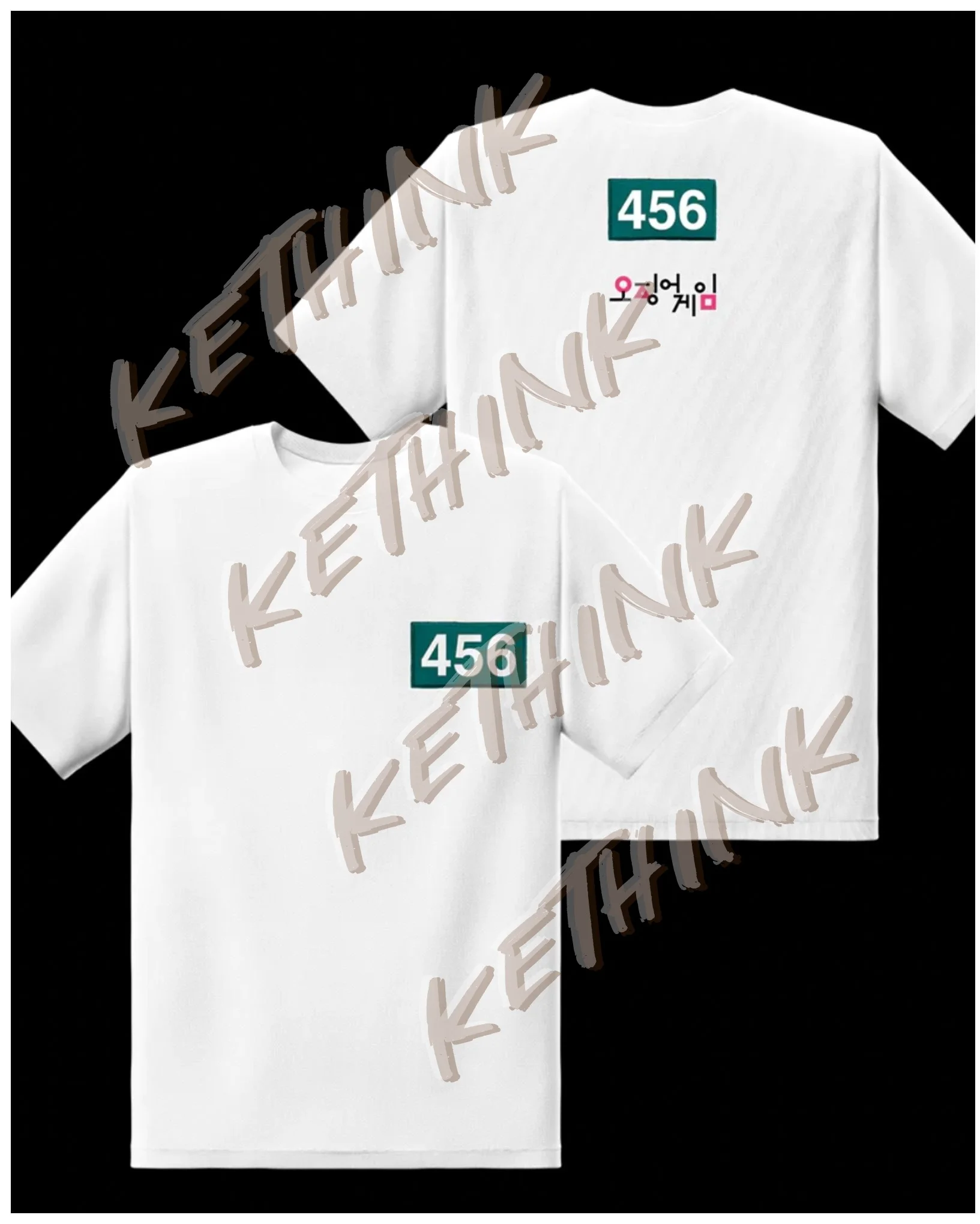 

New Round Six T-shirt Seong Gi-hun Cosplay Costume 456 Tracksuit Calamari Games Disguise Caarnival Party Clothes for Men Women