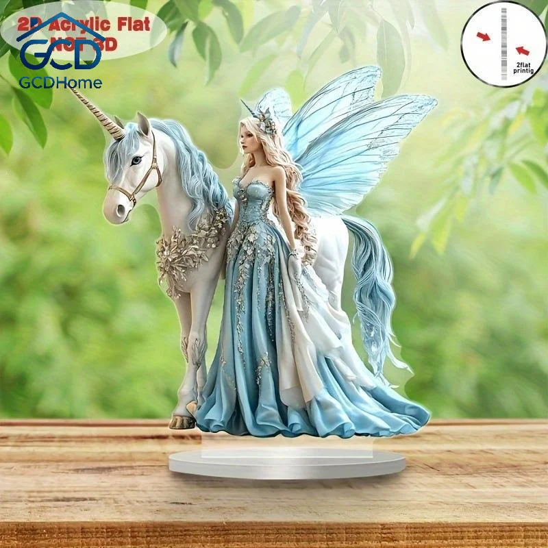 2D Acrylic Desktop Ornament Fashion Simple Design Lightweight Decor for Home Office Living Room Tabletop Decoration