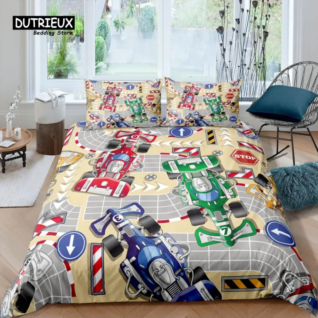 

Home Living Luxury 3D Racing Car Bedding Set Athlete Duvet Cover Pillowcase Queen and King EU/US/AU/UK Size Comforter Bedding