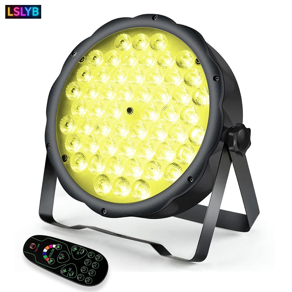 

Stage LED Par Lights 54x3w, RGB 3in1 DMX DJ Lighting Sound Activated,Strobe Light Wash Par Parties Church Bars Lighting