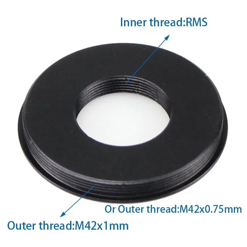 RMS to M42X 0.75 or M42X1 Ring Thread Converter Microscope Objective Lens Adapter for Microscopic Micro Macro Photography