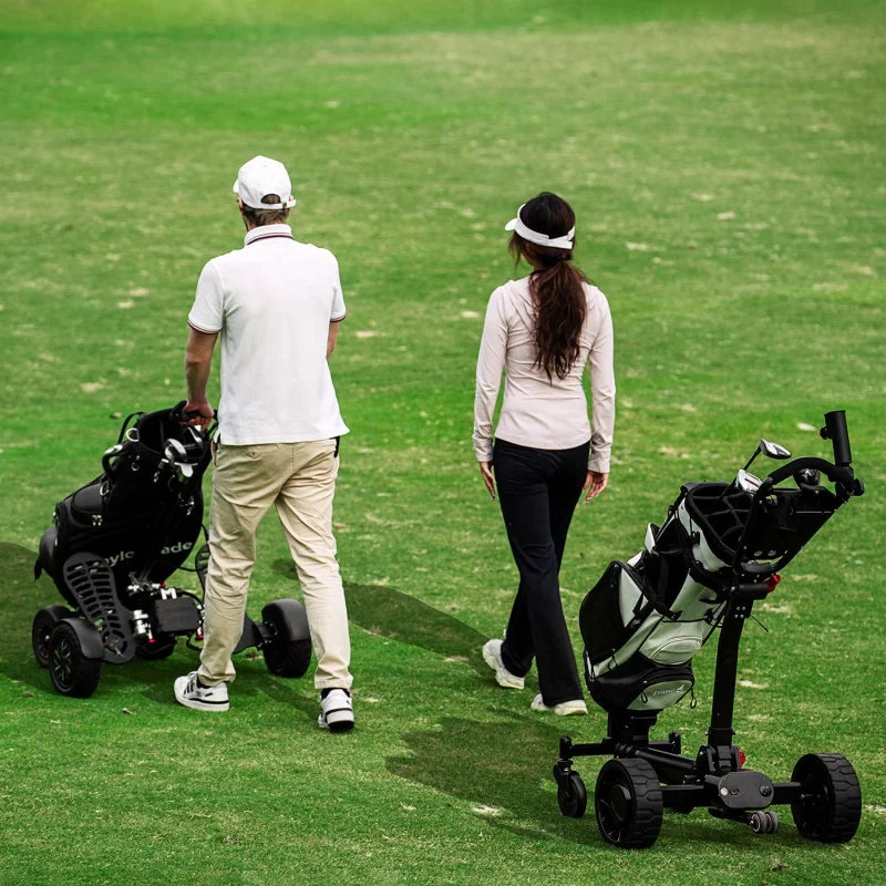 

2025 Caddy 4-Wheel 500W Motor Electric Golf Cart Remote Control Push Foldable Follow Me Electric Trolley