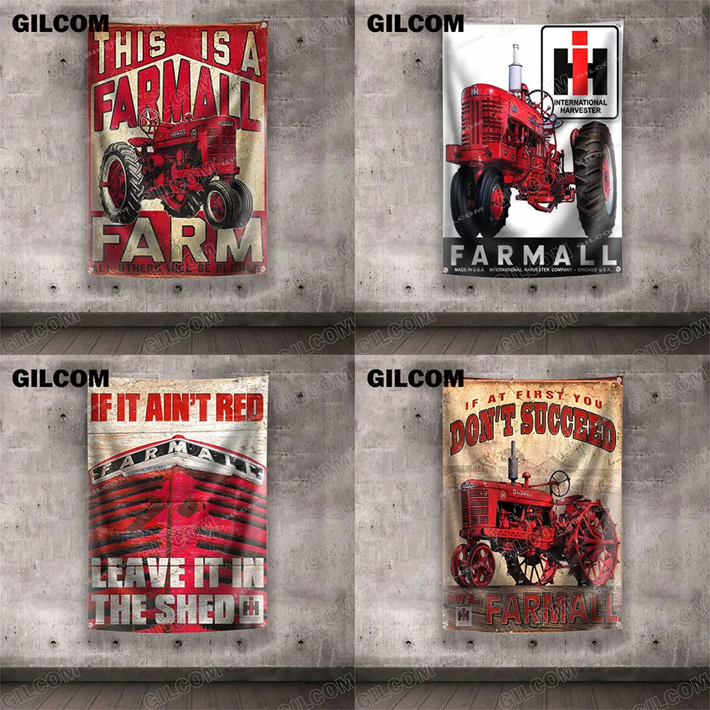 Farm Truck Flag Farmall Power Menu Home Poster Bar Advertise Logo Sport Outdoor Club Digital Printing Banner Brass Grommet