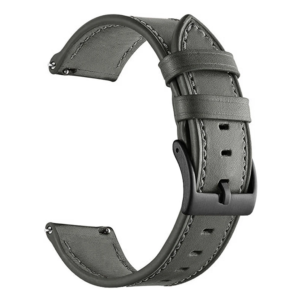 Correa de cuero para reloj Garmin Forerunner, pulsera de 20/22mm, 165, 245, 645, 55, 745, 965, 265, 255