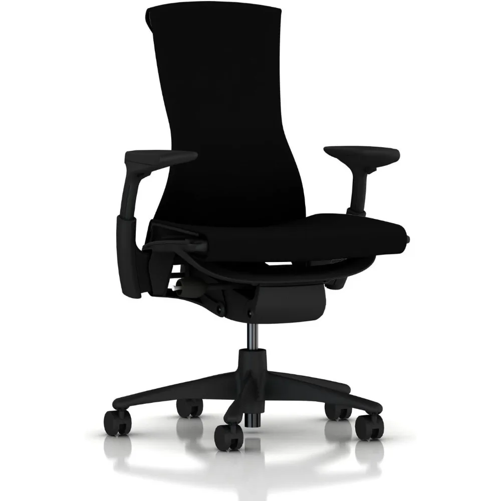 

Ergonomic Office Chair | Fully Adjustable Arms and Carpet Casters | Black Rhythm, Chair