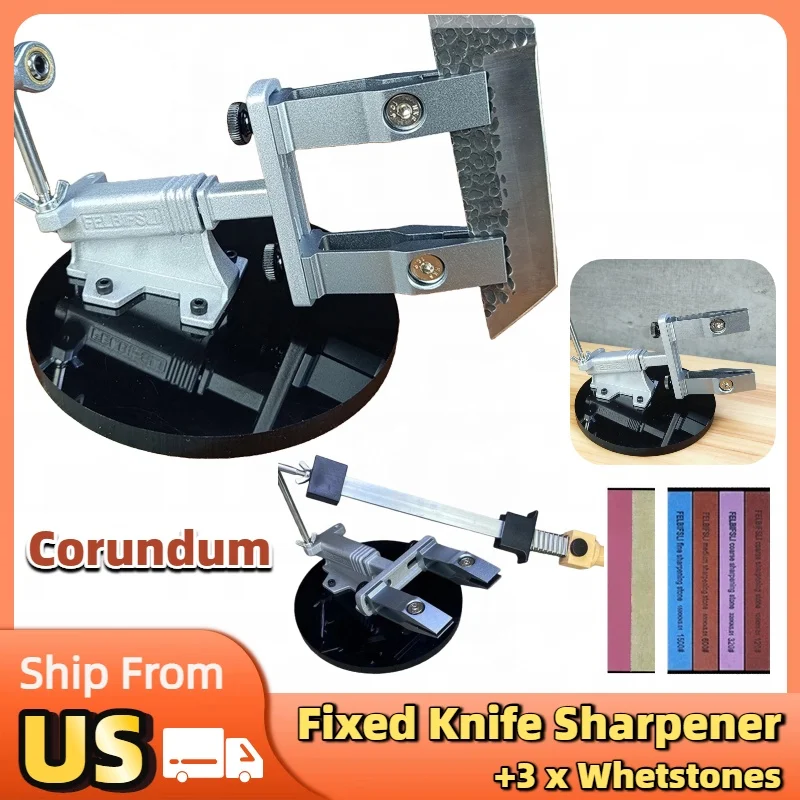 

Фиксированная система заточки ножей, набор точилок для ножей с 3 алюминиевыми пластинами и бриллиантами, профессиональная точилка для ножей