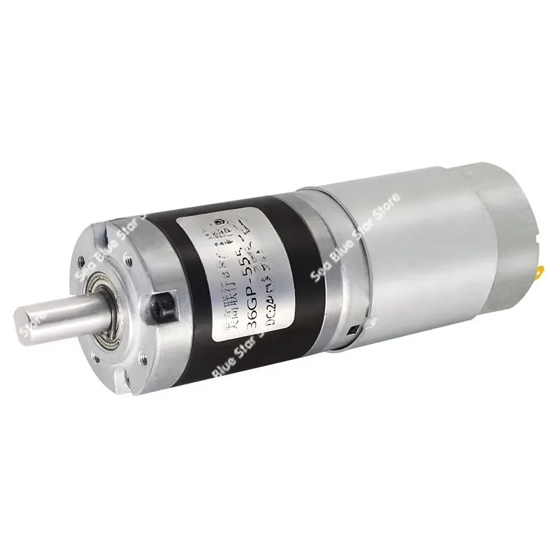 36-555 DC planetary geared motor keyway M3 hole 12v24v variable speed forward and reverse large torque motor
