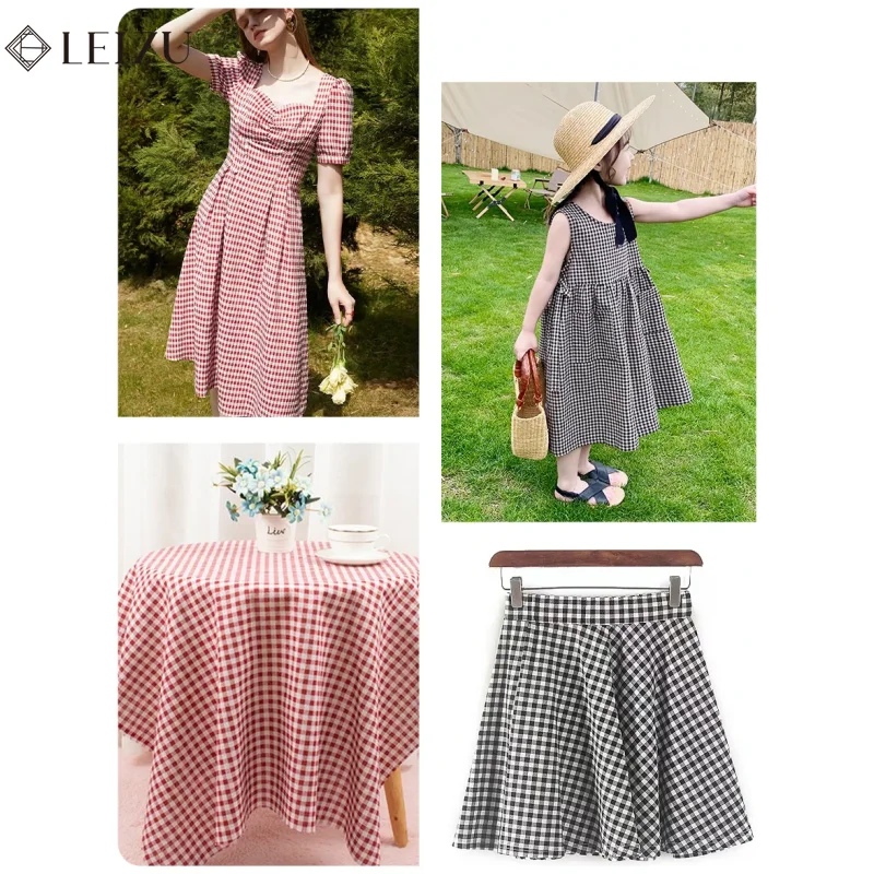 100% Cotton Plaid Fabric for DIY Projects