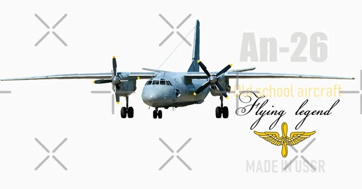 USSR Antonov An-26 Military Transport Aircraft T Shirt. New 100% Cotton Short Sleeve O-Neck Casual T-shirts Loose Top Size S-3XL