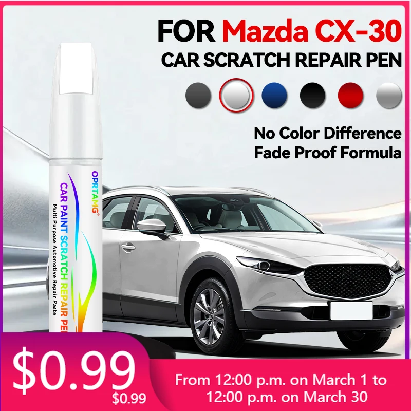 

Car Tools Paint Repair Pen Touch Up Scratch Remover DIY Auto Accessories Black White Sliver Blue Brown Grey For Mazda CX30 2019-