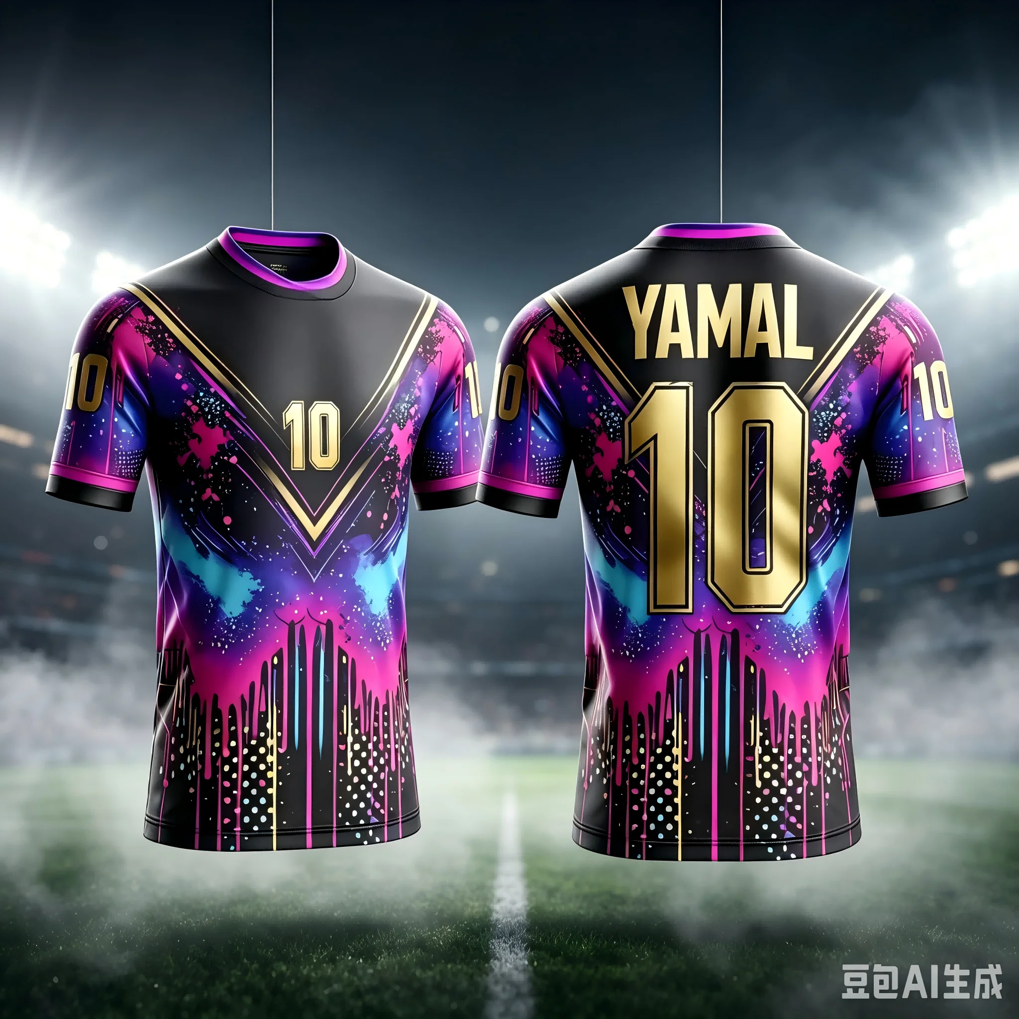 2627 hot selling Yamal Latest AI Design short sleeved shirt unisex quick dry Street Cycling breathable sports leisure T-shirt
